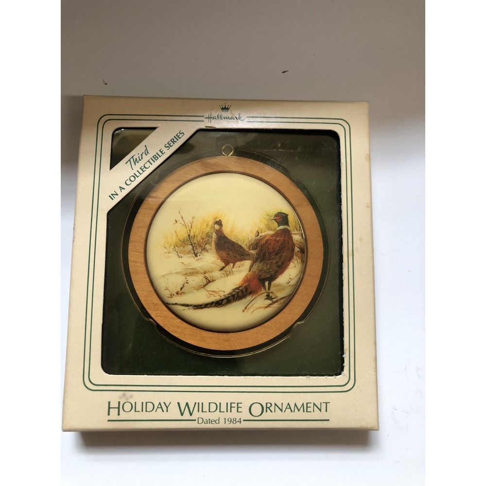 1984 Hallmark‎ Holiday Wildlife Ring-Necked Pheasant Ornament 3rd Series W/Box